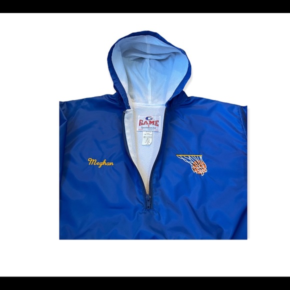 Game Sportswear Varsity Half- Zip Size-S Blue Basketball Hoodie - Picture 5 of 7